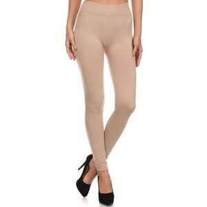 Nude fleece leggings